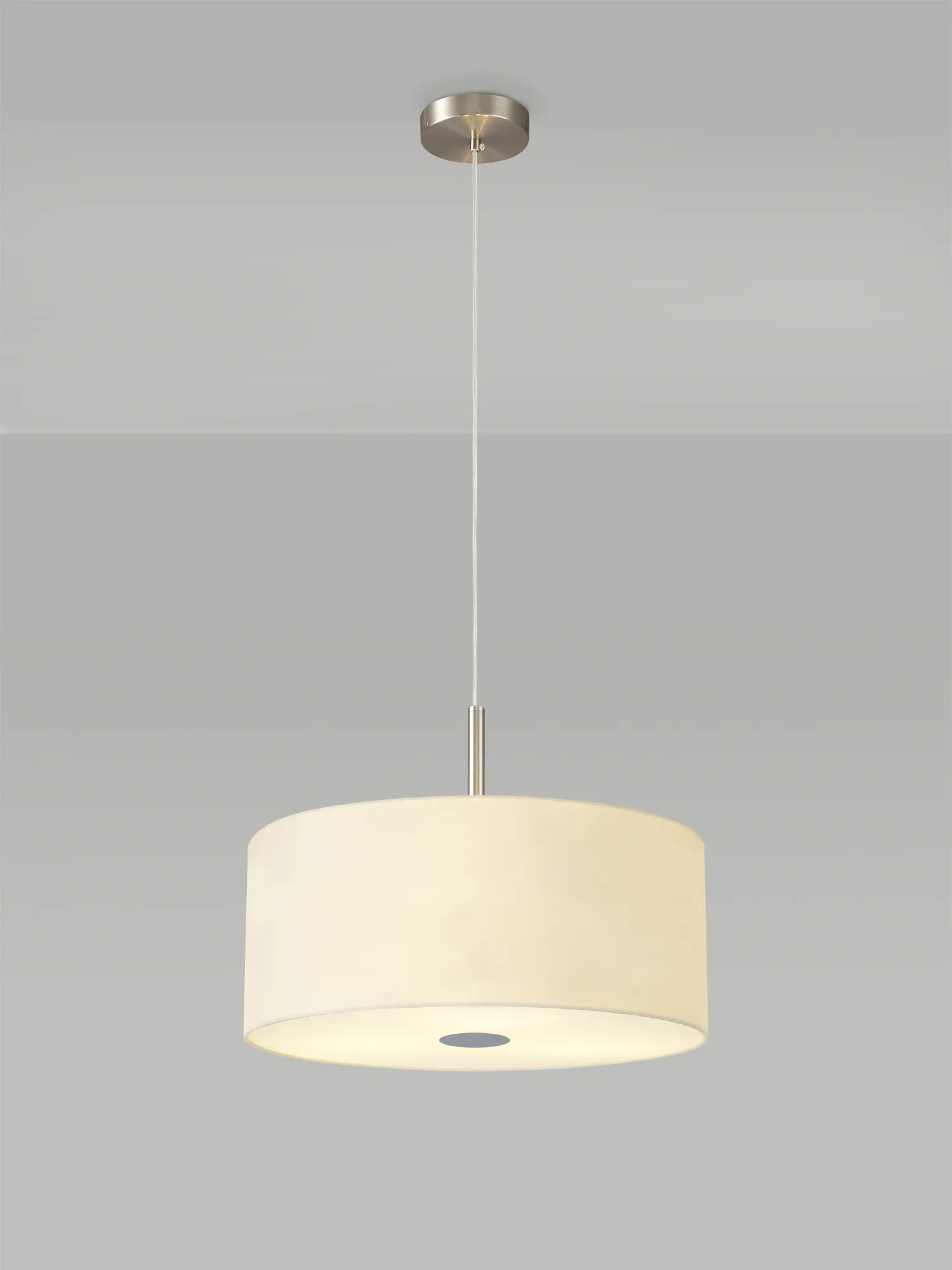 Baymont 40cm 3 Light Pendant Satin Nickel, Ivory Pearl, Frosted Diffuser DK0433  Deco Baymont SN IV